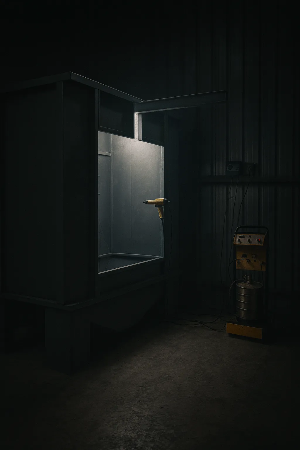 Electrostatic powder spray booth — industrial powder coating services Vasai