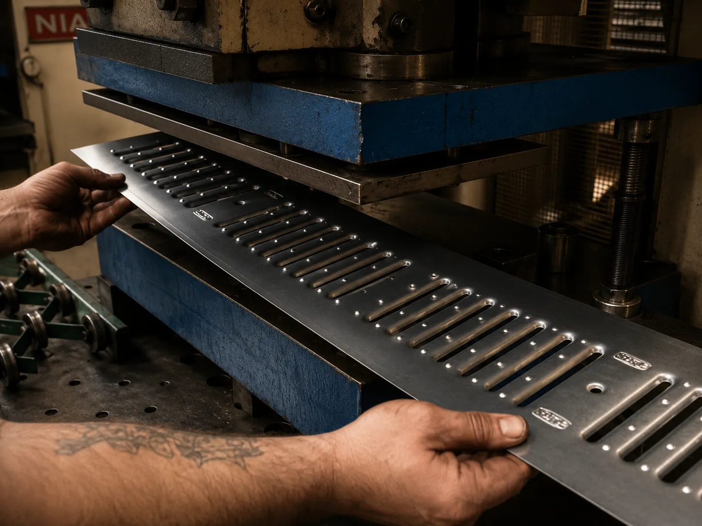Power press stamping floor at Aero Enterprises Vasai