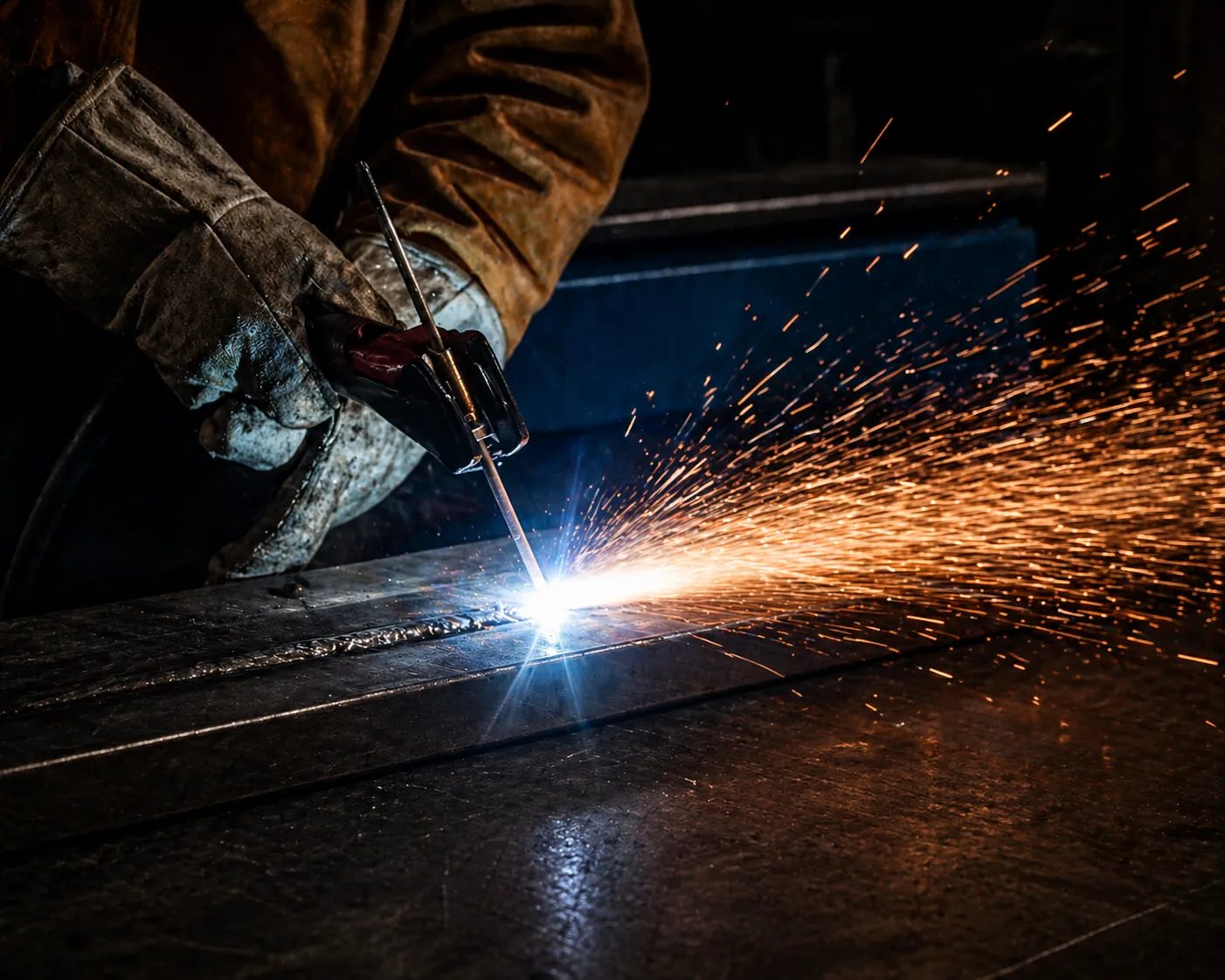 Resistance spot welder joining thin-gauge sheet metal components at Aero Enterprises Unit I Vasai Phata